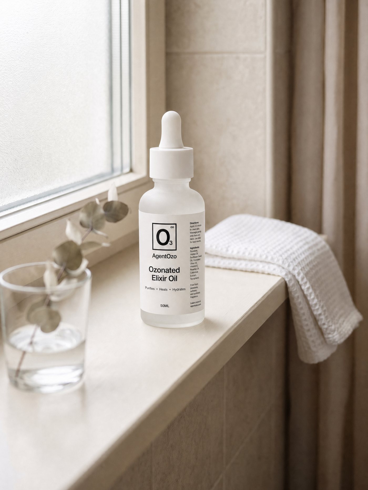 A calm skincare moment after a chemical peel